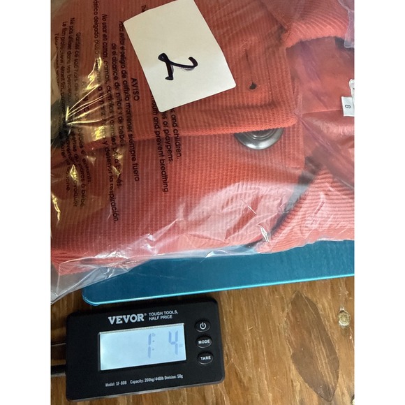 Cleo Petites Womens Burnt Orange Ribbed 3/4 Sleeve Button Front Blazer Jacket 6P - Picture 5 of 5